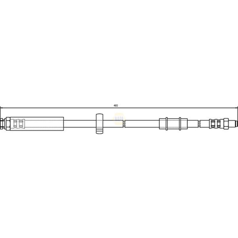 NAPA Brake Hydraulic Hose Line Front NBH1108