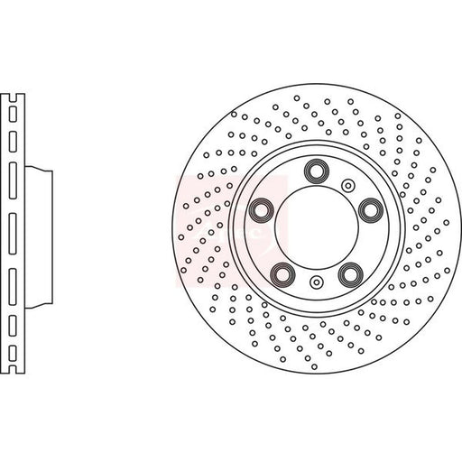 Apec 2 x Perforated/Vented Front Brake Discs DSK3112