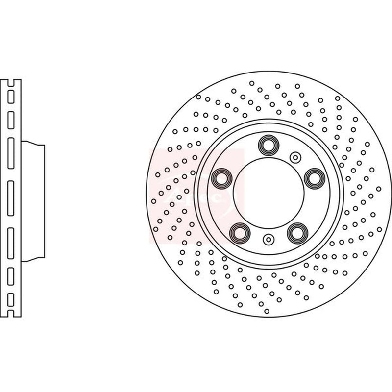 Apec 2 x Vented Rear Brake Discs DSK3909