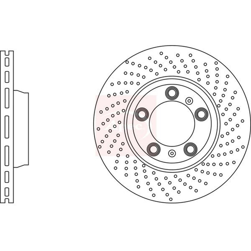 Apec 2 x Vented Rear Brake Discs DSK3909