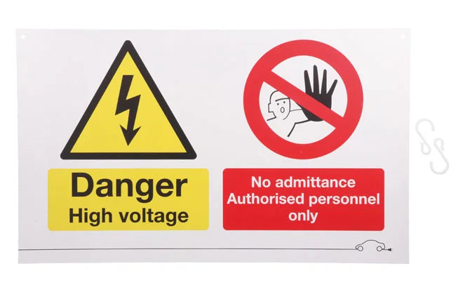 Laser Tools High Voltage/No Admittance Sign - PL