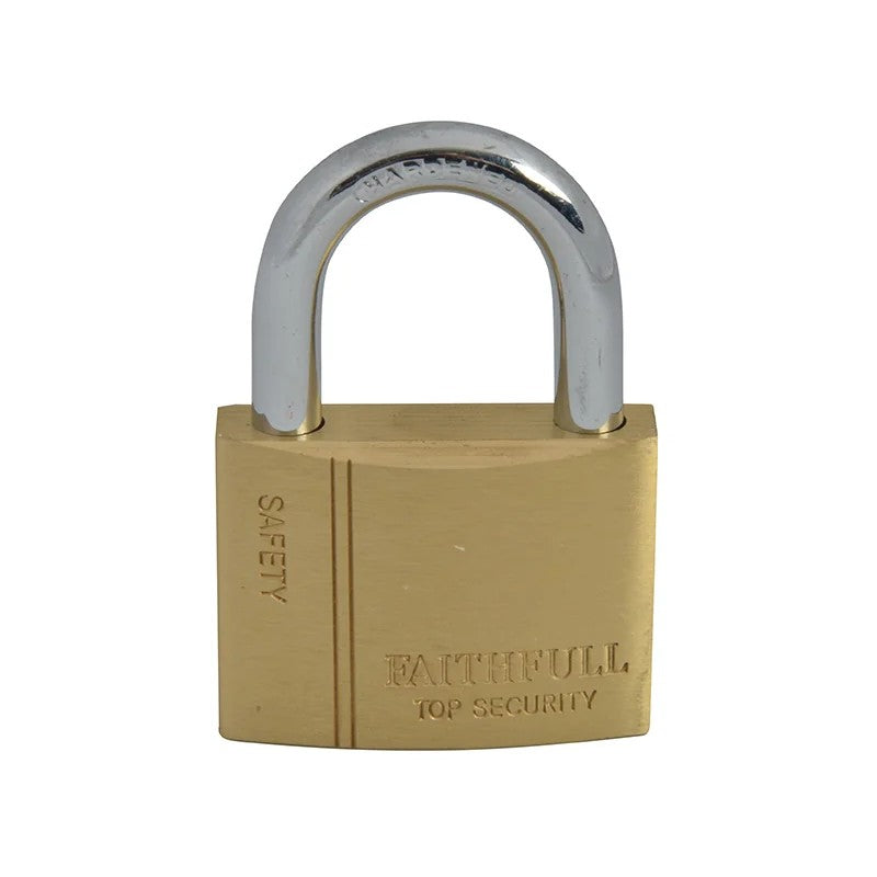 Faithfull Brass Padlock 3 Keys 20-50mm