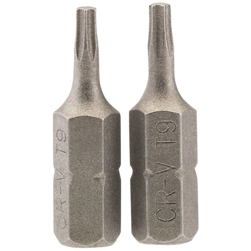 Draper TX-STAR® Insert Bit, 1/4" Hex, Long, T9 (Pack of 2)