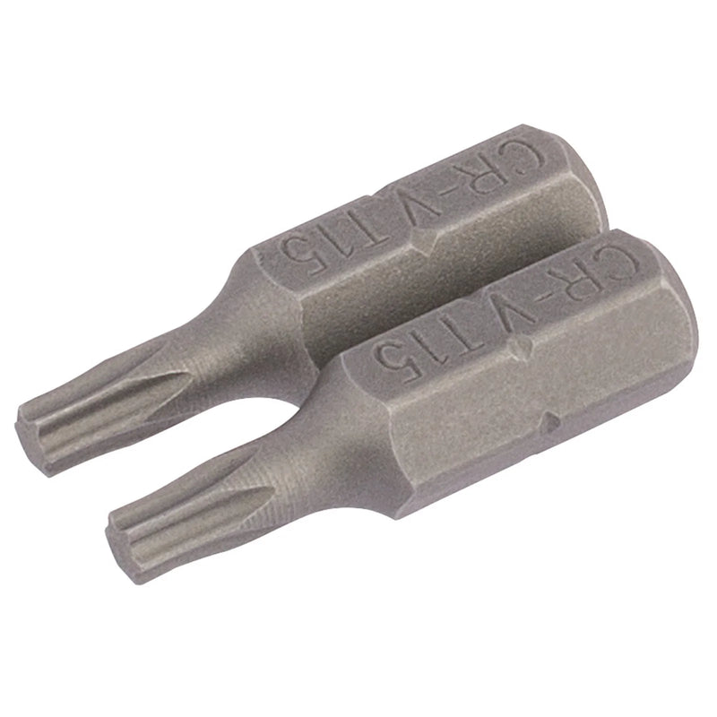 Draper TX-STAR® Insert Bit, 1/4" Hex, Long, T15 (Pack of 2)