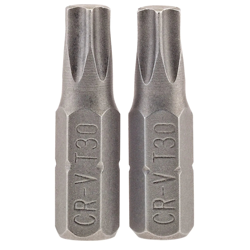 Draper TX-STAR® Insert Bit, 1/4" Hex, Long, T30 (Pack of 2)
