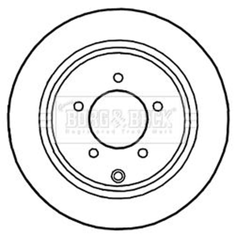Borg & Beck 2 x Solid Rear Brake Discs BBD5255