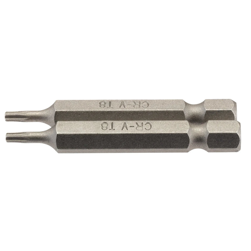 Draper TX-STAR® Insert Bit, 1/4" Hex, Long, T8 (Pack of 2)