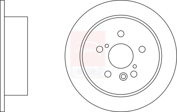 Apec 2 x Brake Disc Set Solid