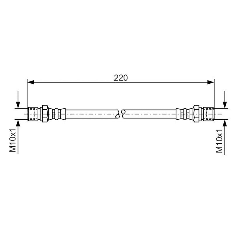 Bosch Brake Hydraulic Hose Line Rear 1 987 476 090