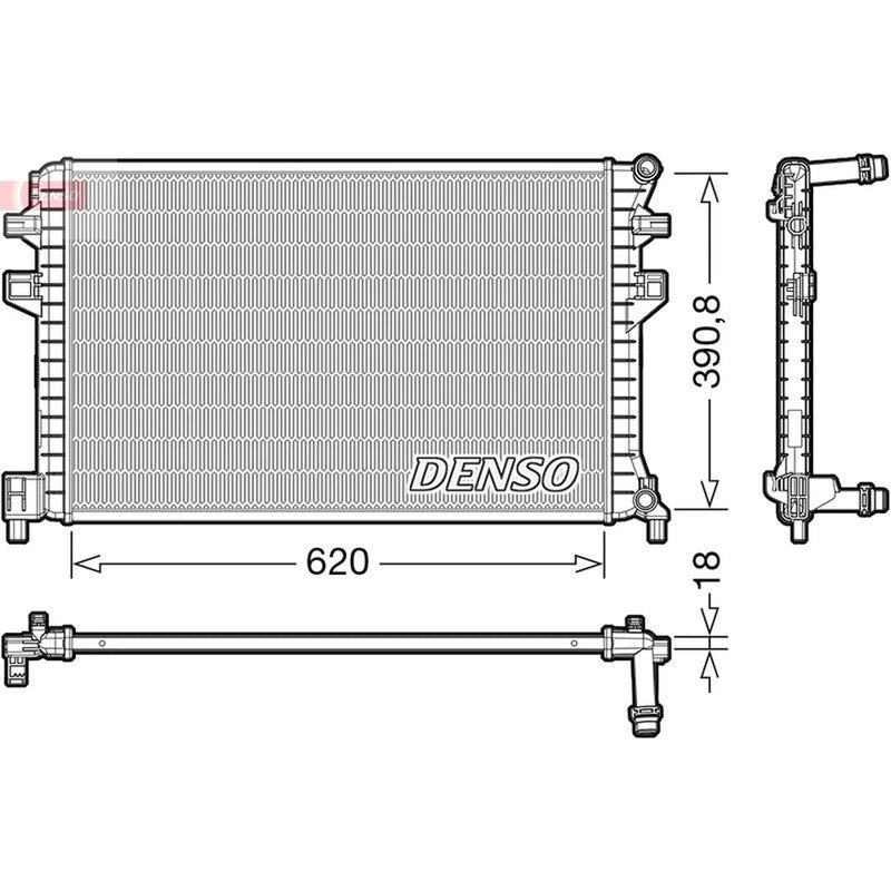 Denso Engine Radiator DRM02018