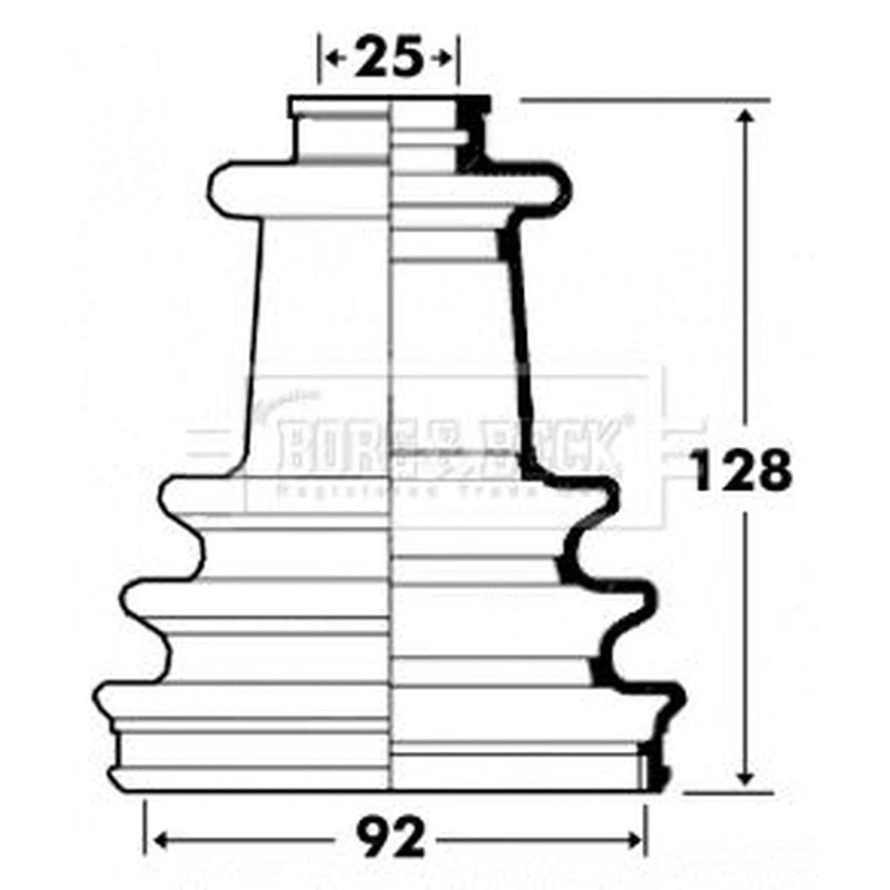 Borg & Beck Drive Shaft Bellow Kit Front Left BCB6106