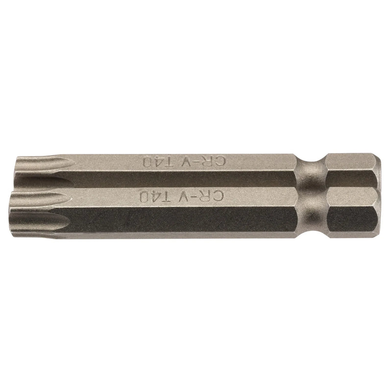 Draper TX-STAR® Insert Bit, 1/4" Hex, Long, T40 (Pack of 2)