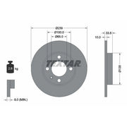 Textar 2 x Solid Front Brake Discs 92071903