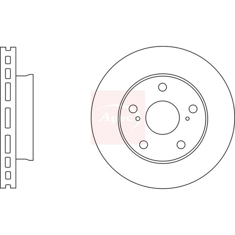 Apec 2 x Vented Front Brake Discs DSK2768
