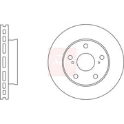 Apec 2 x Vented Front Brake Discs DSK2768