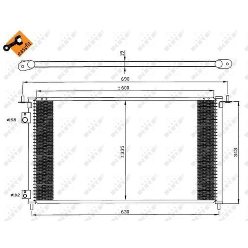 NRF Air Conditioning Condenser 35636