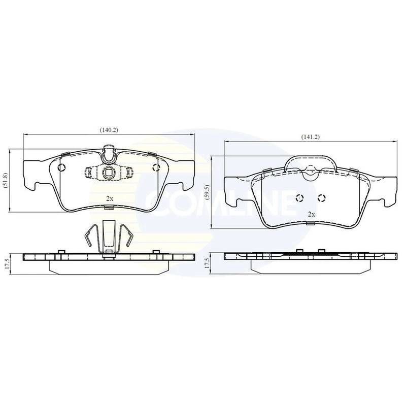 Comline 4 x Rear Brake Pad Set CBP06059