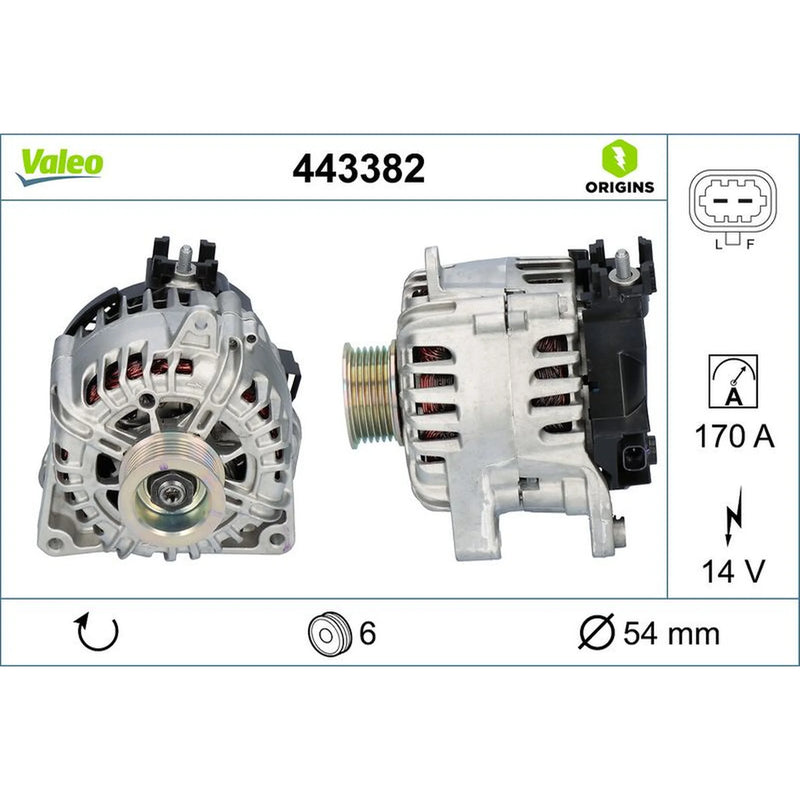 Valeo Car Alternator 12V 443382