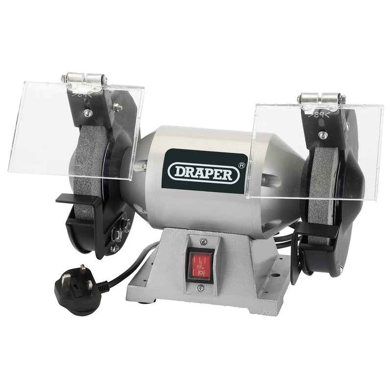 Draper Bench Grinder 150mm 250W with Adjustable Shields