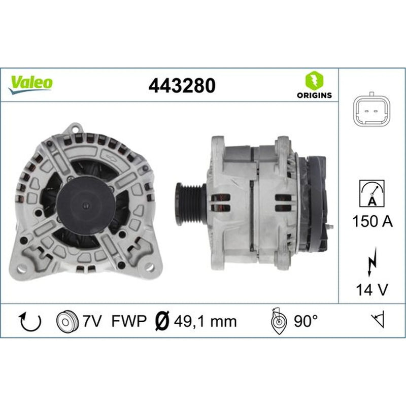Valeo Car Alternator 12V 443280