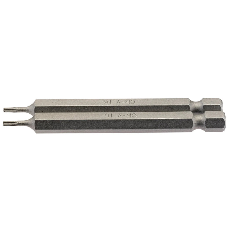 Draper TX-STAR® Insert Bit, 1/4" Hex, Long, T6 (Pack of 2)