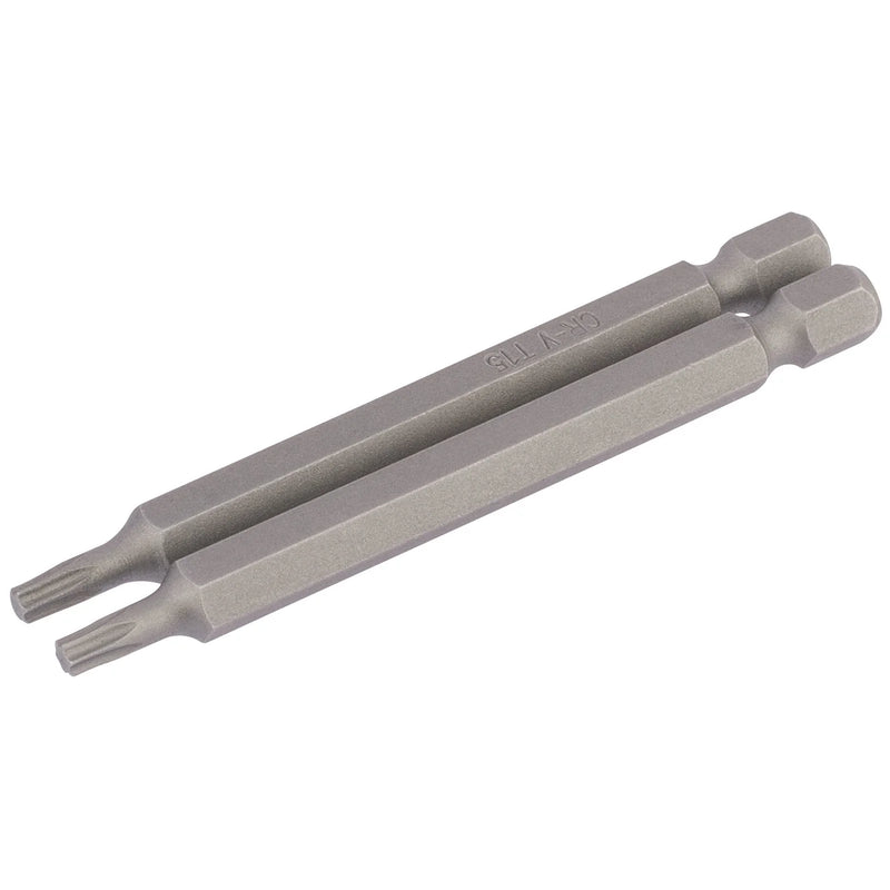Draper TX-STAR® Insert Bit, 1/4" Hex, Long, T15 (Pack of 2)