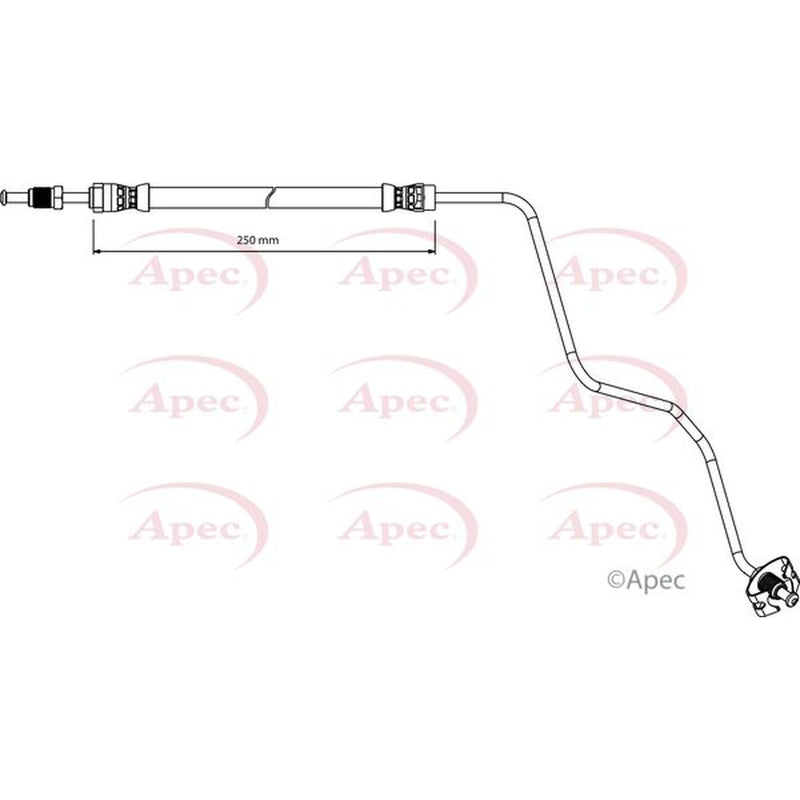 Apec Brake Hydraulic Hose Line Rear Left HOS4244