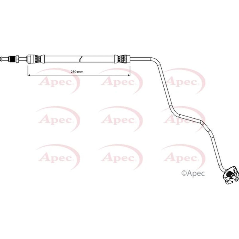 Apec Brake Hydraulic Hose Line Rear Left HOS4244