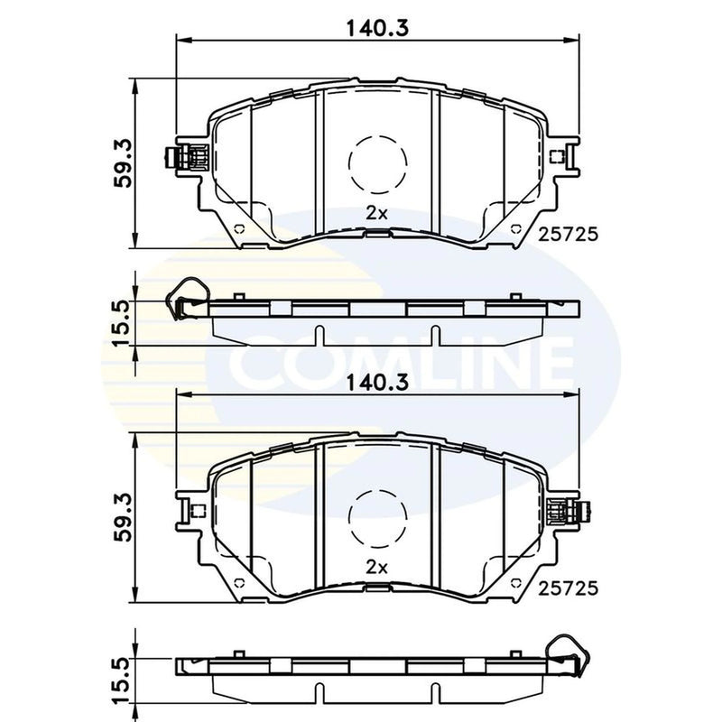 Comline 4 x Front Brake Pad Set CBP32237
