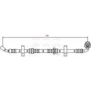 Apec Brake Hydraulic Hose Line Front Left HOS3344