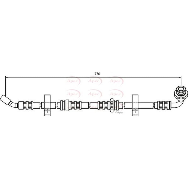 Apec Brake Hydraulic Hose Line Front Left HOS3344