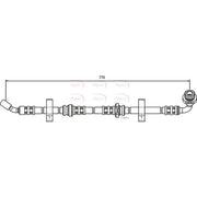 Apec Brake Hydraulic Hose Line Front Left HOS3344
