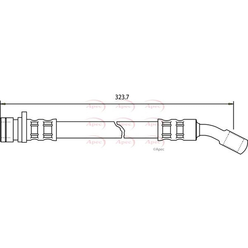Apec Brake Hydraulic Hose Line Rear HOS3083