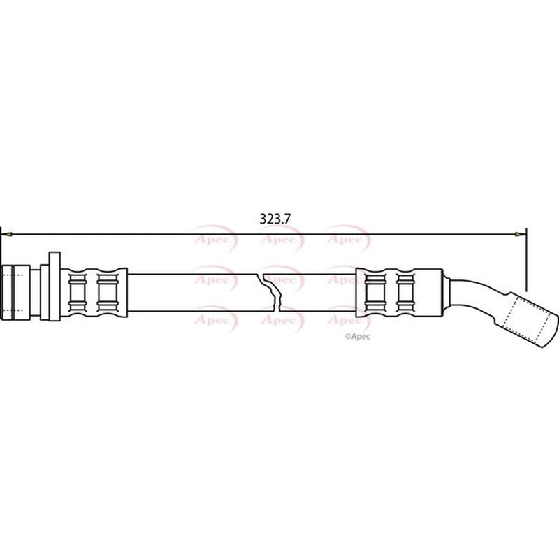 Apec Brake Hydraulic Hose Line Rear HOS3083