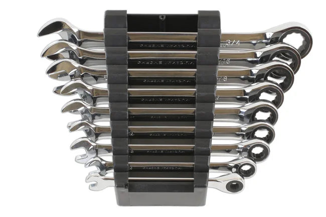 Laser Tools AF Ratchet Ring Combination Spanner Set 9pc - PL