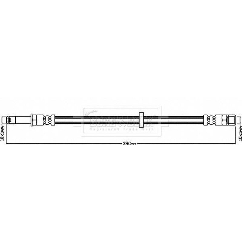 Borg & Beck Brake Hydraulic Hose Line Front Left BBH8343
