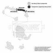 Borg & Beck Air Filter Intake Hose Plastic BTH1129