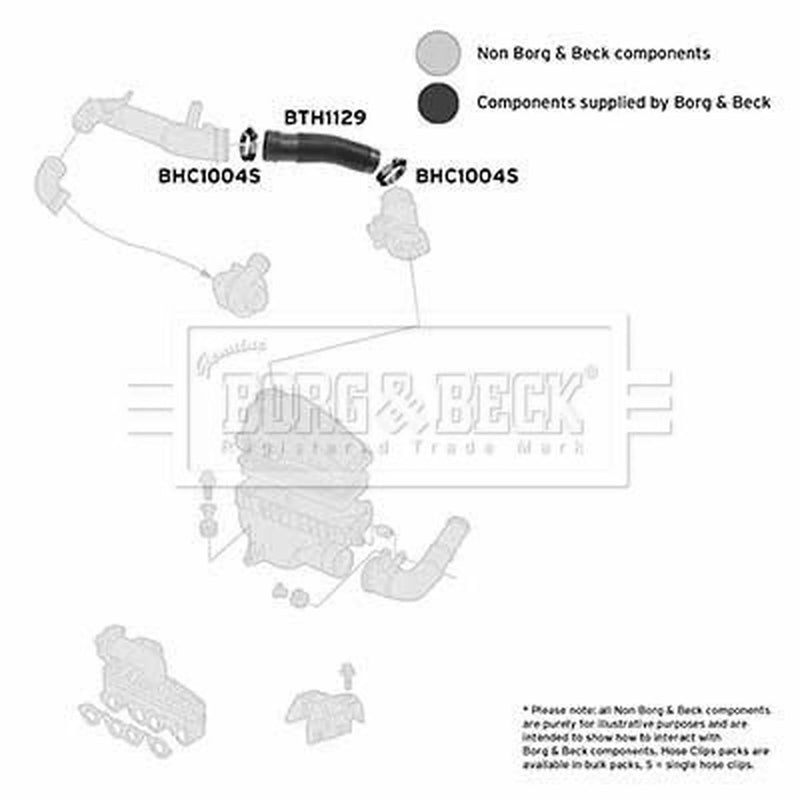 Borg & Beck Air Filter Intake Hose Plastic BTH1129