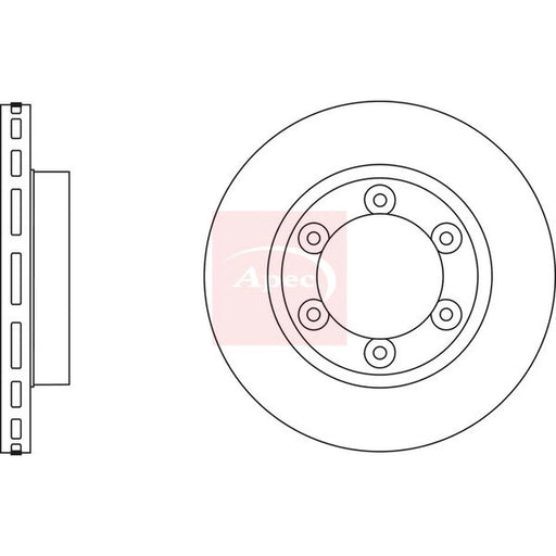 Apec 2 x Vented Brake Discs DSK2896