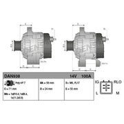 Denso Car Alternator 12V DAN938