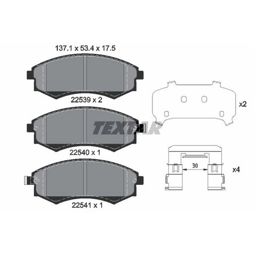 Textar Brake Pad Set 2253901