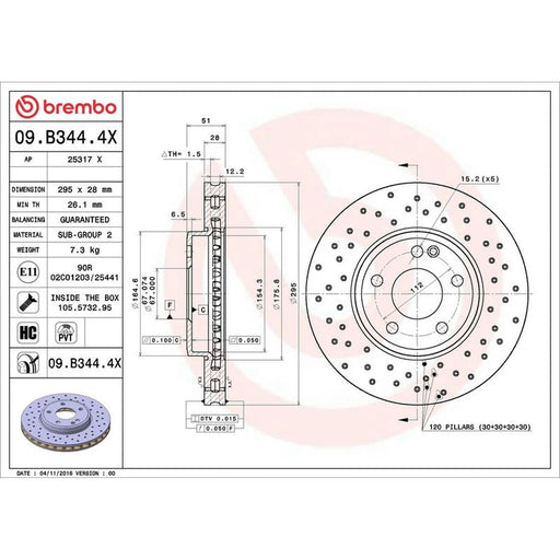 Brembo Xtra 2 x / Front Brake Discs 09.B344.4X