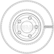 Borg & Beck 2 x Vented Front Brake Discs BBD6239S