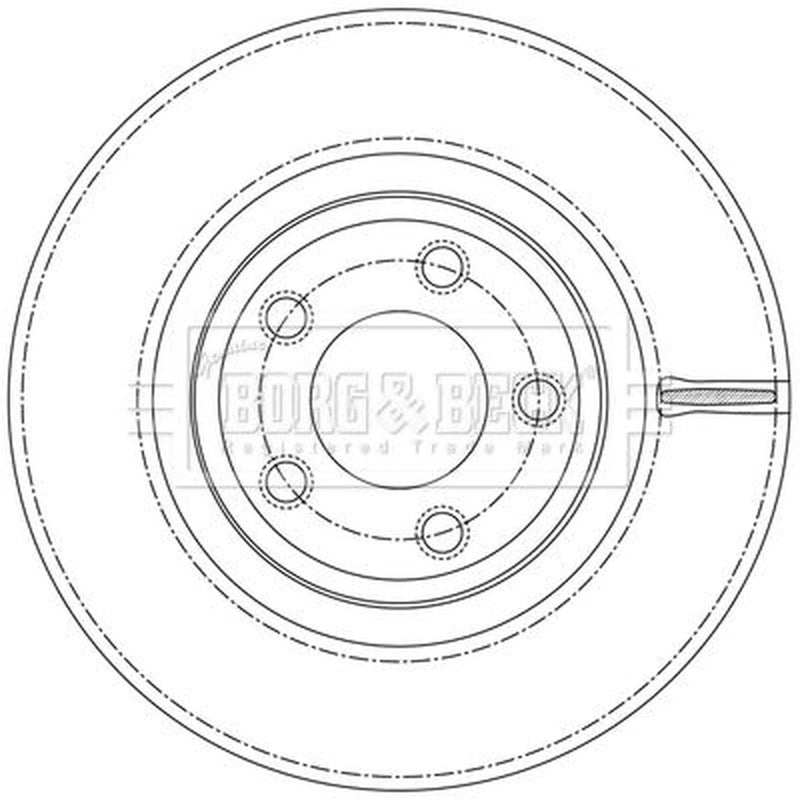 Borg & Beck 2 x Vented Front Brake Discs BBD6239S