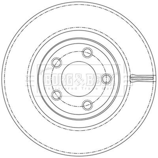 Borg & Beck 2 x Vented Front Brake Discs BBD6239S