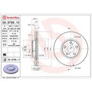 Brembo 2 x Front Brake Discs 09.9799.11