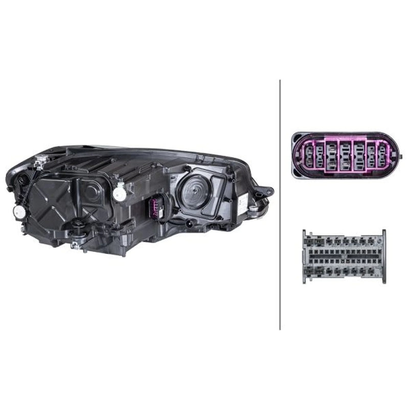 Hella Headlight Headlamp LED Left 1EX 013 924-691