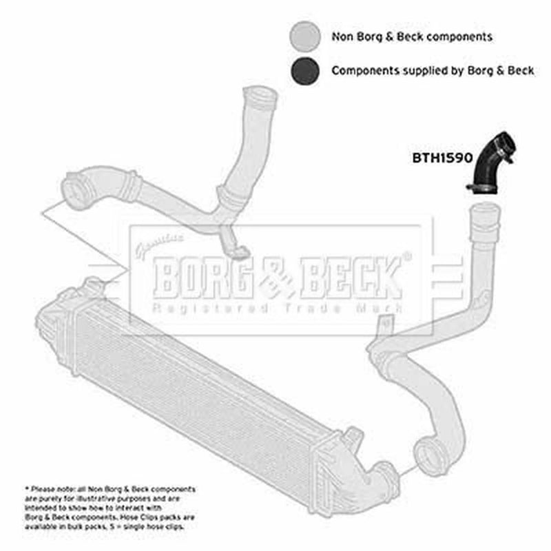 Borg & Beck Intercooler Turbo Charge Air Hose BTH1590