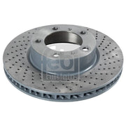Febi 2 x Front Perforated/Vented Brake Discs 108214