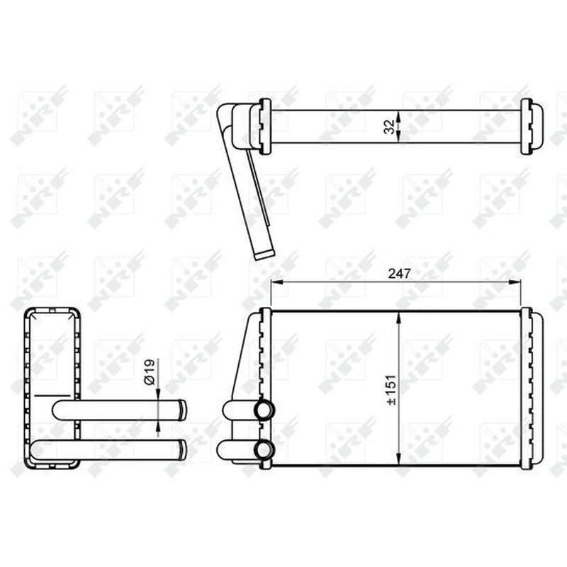 NRF Heater Matrix Core Heat Exchanger 54267